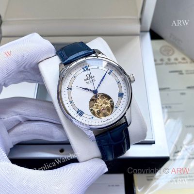 High Quality Replica OMEGA De Ville Multifunctional Upgraded Different Colors Strap Different Colors Face Dial Silver Case Watch 42mm